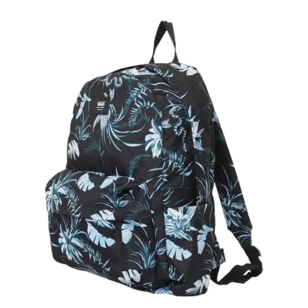 🎒SCHOOL SALE🎒Vans Old Skool H2O Backpack Black Flower Laptop Bag VN0A5E2S0ZB